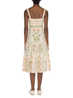 Alma Nispero Oasis Cotton Midi-Dress