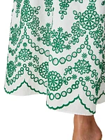 Glenda Embroidered Midi-Dress