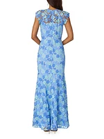 Carlotta Embroidered Floral Gown