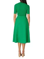 Harriet Rib-Knit Midi-Dress