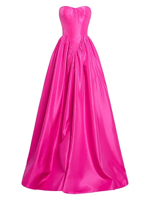 Taffeta Drop-Waist Gown