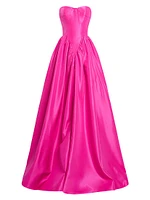 Taffeta Drop-Waist Gown