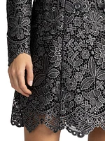 Metallic Lace Blazer Dress