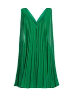 Pleated Cape Minidress