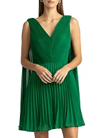 Pleated Cape Minidress