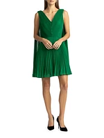 Pleated Cape Minidress