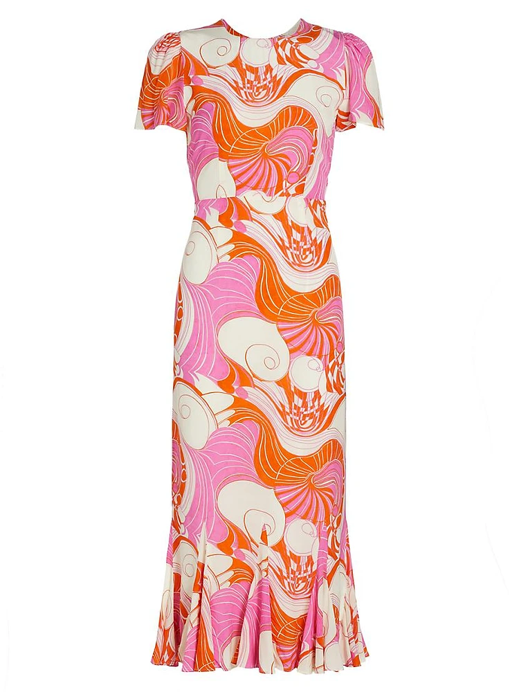 Lulani Printed Midi-Dress