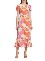 Lulani Printed Midi-Dress