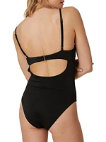 Symi Ruched Long Torso One-Piece Swimsuit