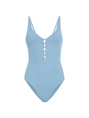 Milos Buttoned One-Piece Swimsuit