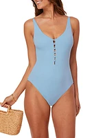 Milos Buttoned One-Piece Swimsuit