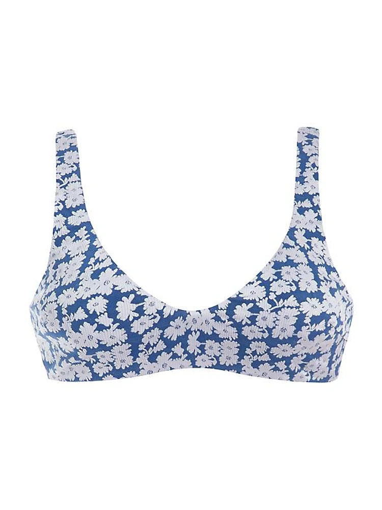 Delray Floral Bikini Top