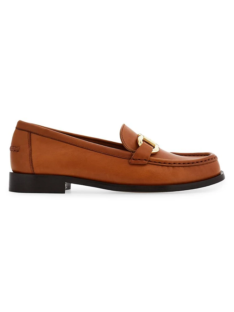 Maryan Gancini Leather Loafers