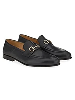 Ottone Gancini Leather Mule Loafers