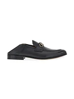 Ottone Gancini Leather Mule Loafers