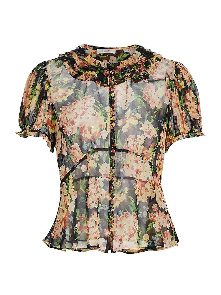 Alona Silk Floral Top