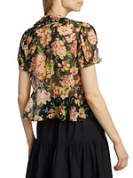 Alona Silk Floral Top