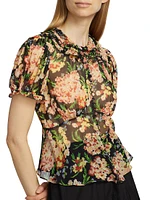 Alona Silk Floral Top