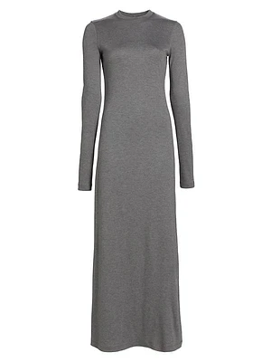 Long-Sleeve Jersey Maxi Dress