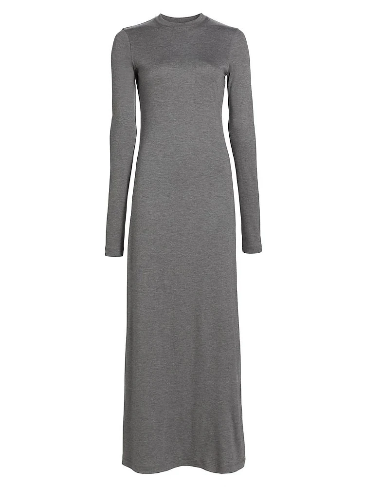 Long-Sleeve Jersey Maxi Dress