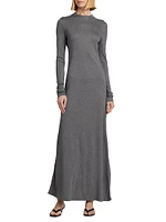 Long-Sleeve Jersey Maxi Dress