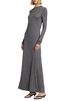 Long-Sleeve Jersey Maxi Dress