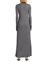 Long-Sleeve Jersey Maxi Dress