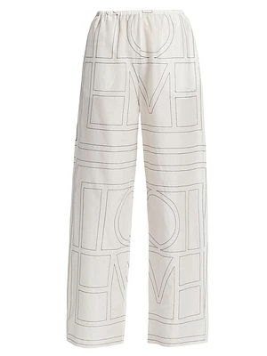 Monogram Cotton-Blend Pajama Pants