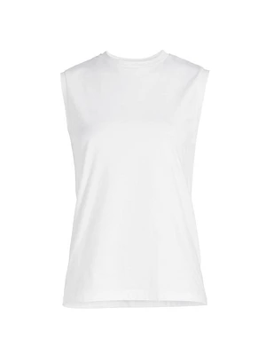 Crewneck Cotton Jersey Tank