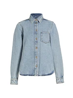 Denim Button-Front Shirt