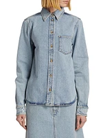 Denim Button-Front Shirt