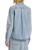 Denim Button-Front Shirt