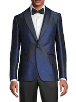 Leaf Silk-Blend One-Button Dinner Jacket