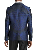 Leaf Silk-Blend One-Button Dinner Jacket