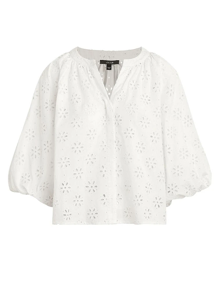 Andie Broderie Blouse