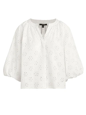 Andie Broderie Blouse