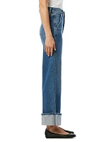 Trixie Cuffed Wide-Leg Jeans