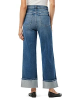 Trixie Cuffed Wide-Leg Jeans