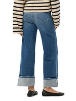 Trixie Cuffed Wide-Leg Jeans