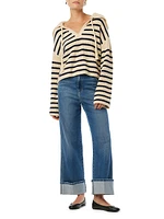 Trixie Cuffed Wide-Leg Jeans