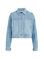 Utility Cropped Denim Jacket