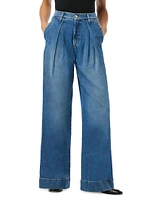 Pleated Denim Trousers