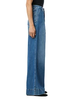 Pleated Denim Trousers