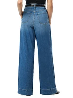 Pleated Denim Trousers