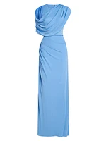 Casi Draped Jersey Gown