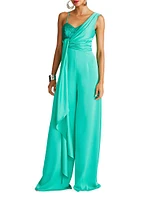 Khi Draped Satin Jumpsuit