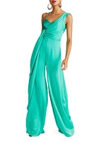 Khi Draped Satin Jumpsuit