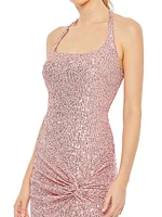 Ieena Sequined Knotted Gown