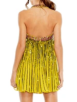 Sequin Halter Trapeze Minidress