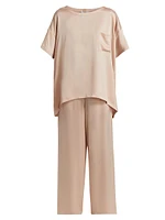 Washable Silk Shirt & Pants Pajamas